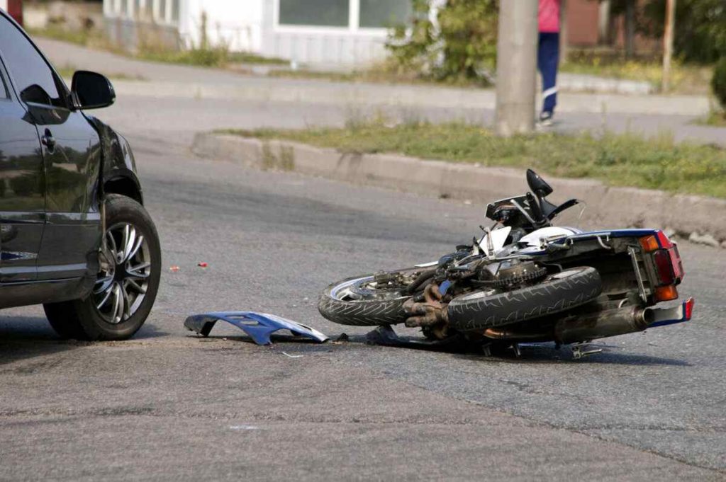 A motorcycle collision in Long Beach.